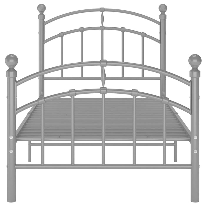 Bettgestell Grau Metall 90x200 cm