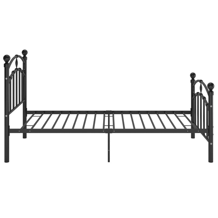 Bed frame black metal 100x200 cm