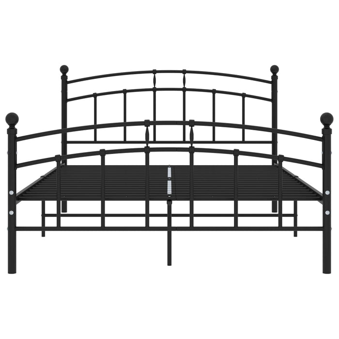 Bettgestell Schwarz Metall 200x200 cm