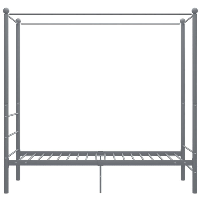 Himmelbett Grau Metall 90x200 cm