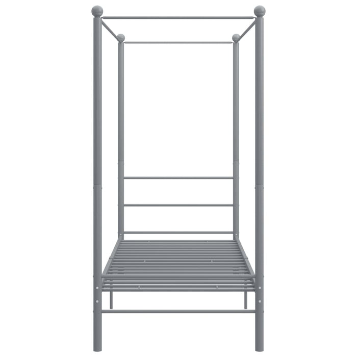Himmelbett Grau Metall 90x200 cm