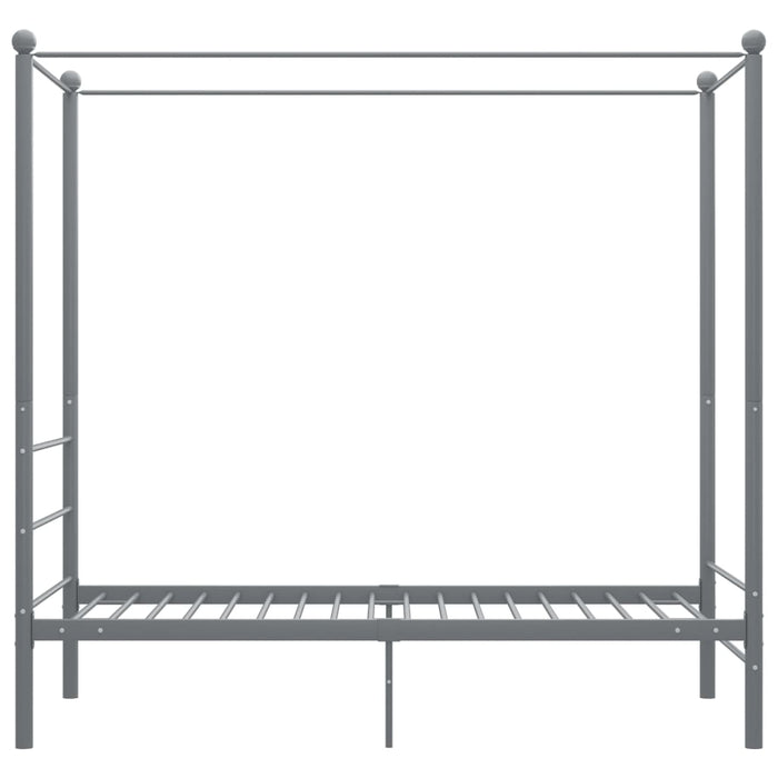 Himmelbett Grau Metall 100x200 cm