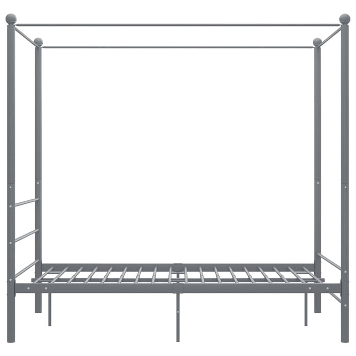 Himmelbett Grau Metall 120x200 cm