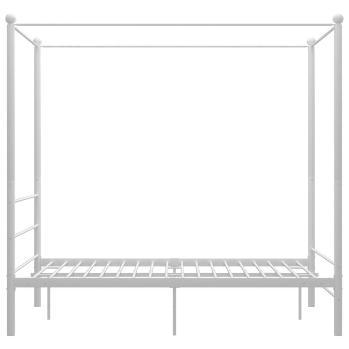 Himmelbett Weiß Metall 140x200 cm