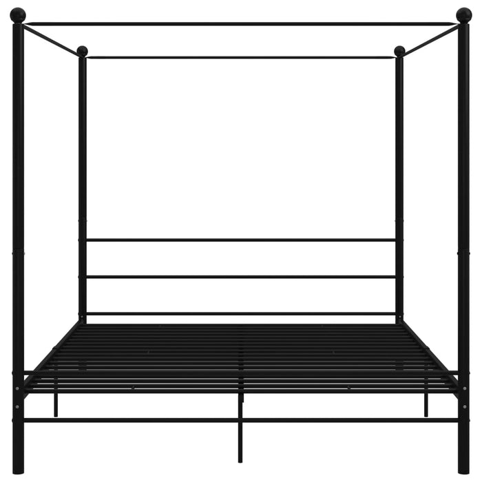 Himmelbett Schwarz Metall 200x200 cm