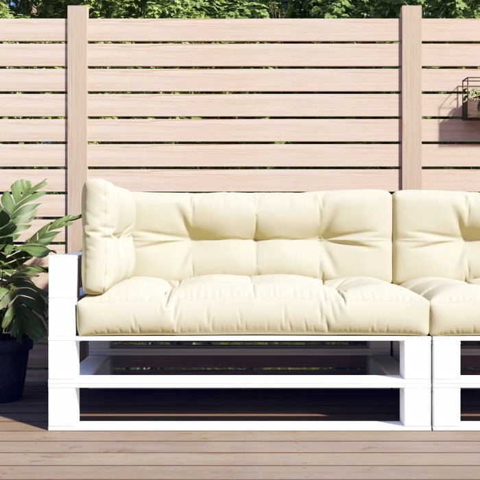 Palettenkissen 3-tlg. Creme Stoff