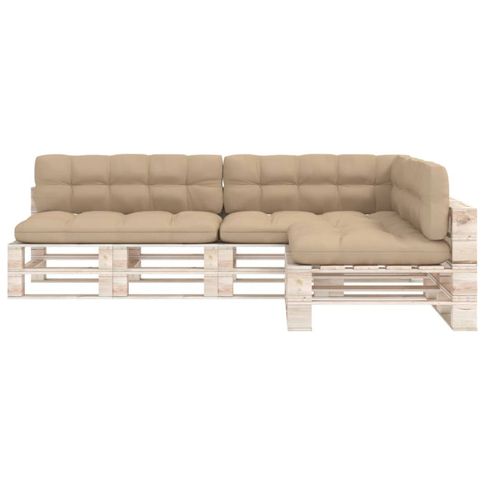 Pallet sofa cushions 7 pieces beige