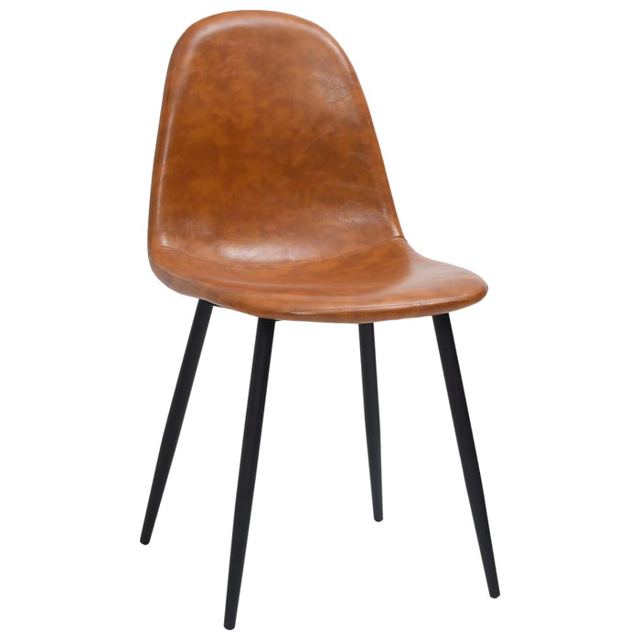 Esszimmerstühle 2 Stk. 45x54,5x87 cm Glänzend Braun Kunstleder