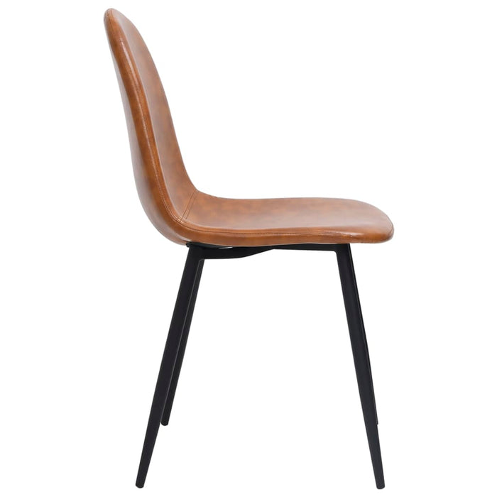 Esszimmerstühle 2 Stk. 45x54,5x87 cm Glänzend Braun Kunstleder
