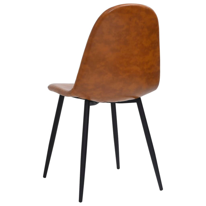 Esszimmerstühle 2 Stk. 45x54,5x87 cm Glänzend Braun Kunstleder