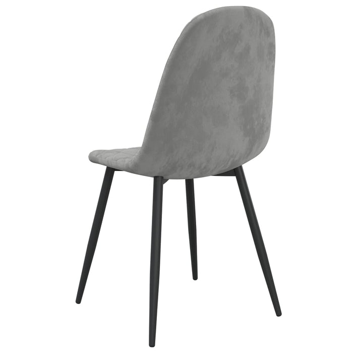 Dining room chairs 2 pcs. Light gray velvet