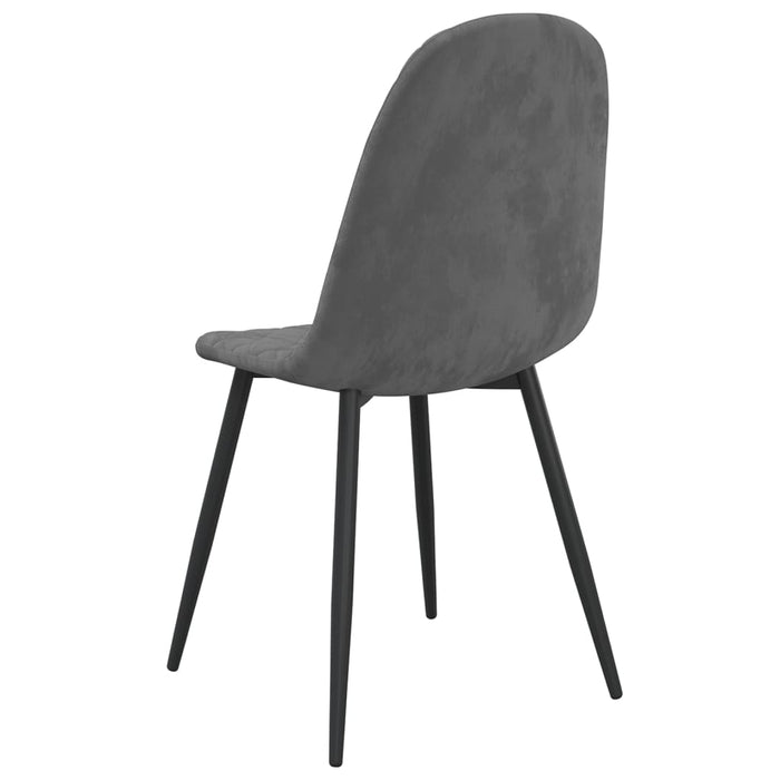Dining room chairs 2 pcs. Dark gray velvet