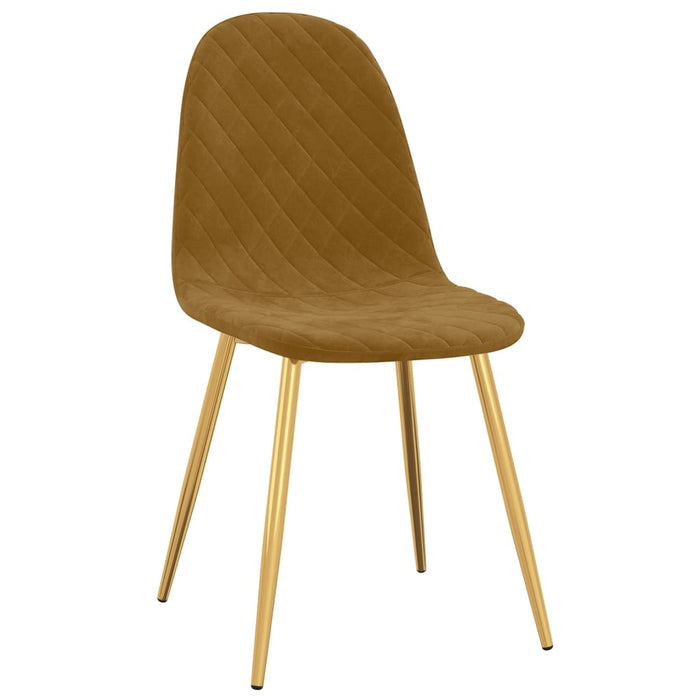 Esszimmerstühle 2 Stk. Braun Samt