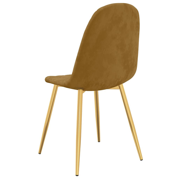 Esszimmerstühle 2 Stk. Braun Samt