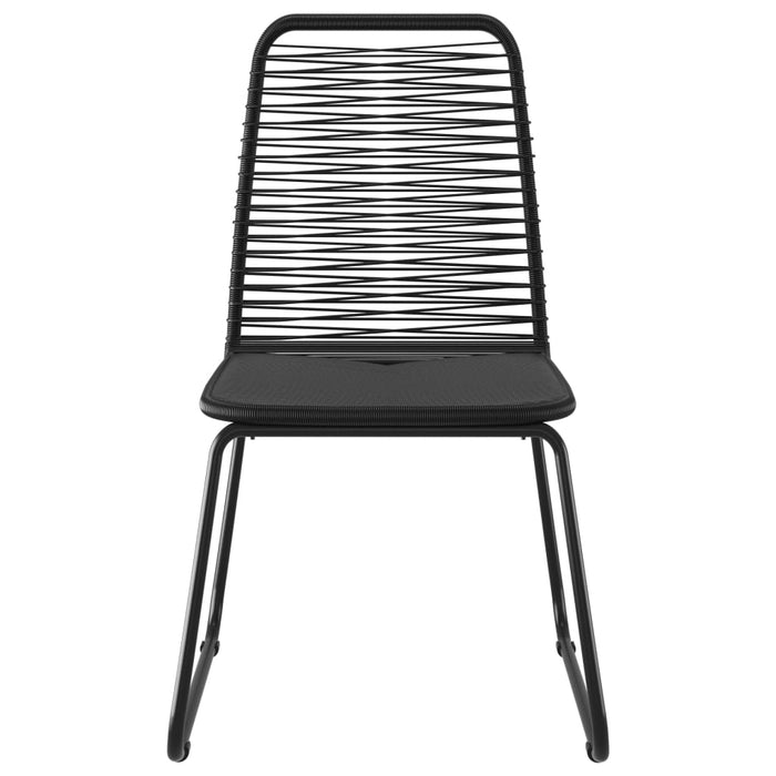vidaXL Gartenstühle 4 Stk. Poly Rattan Schwarz