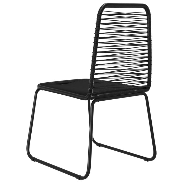 vidaXL Gartenstühle 4 Stk. Poly Rattan Schwarz