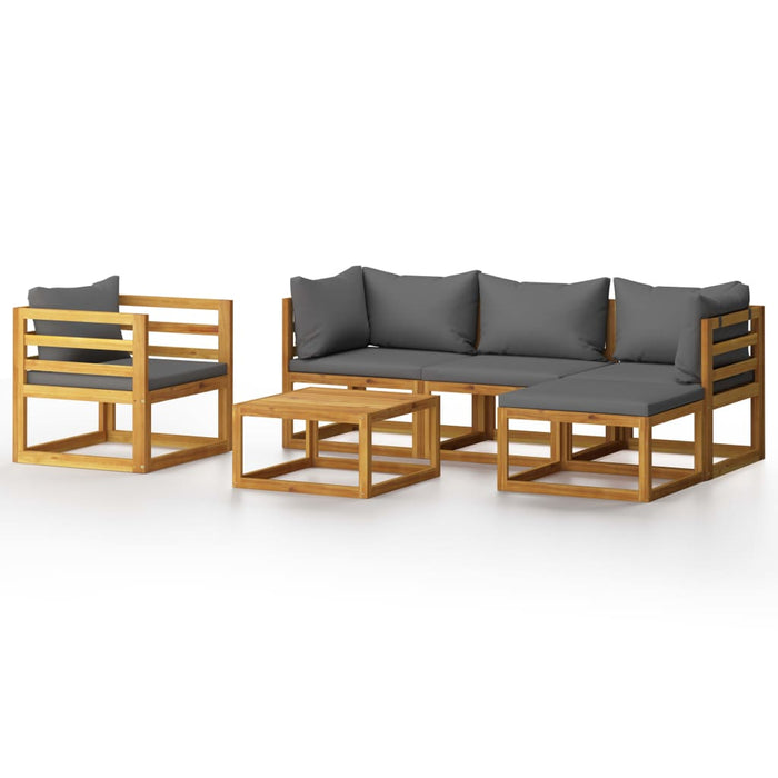Gartenlounge Olivia mit Sessel und Auflagen aus Massivholz Akazie