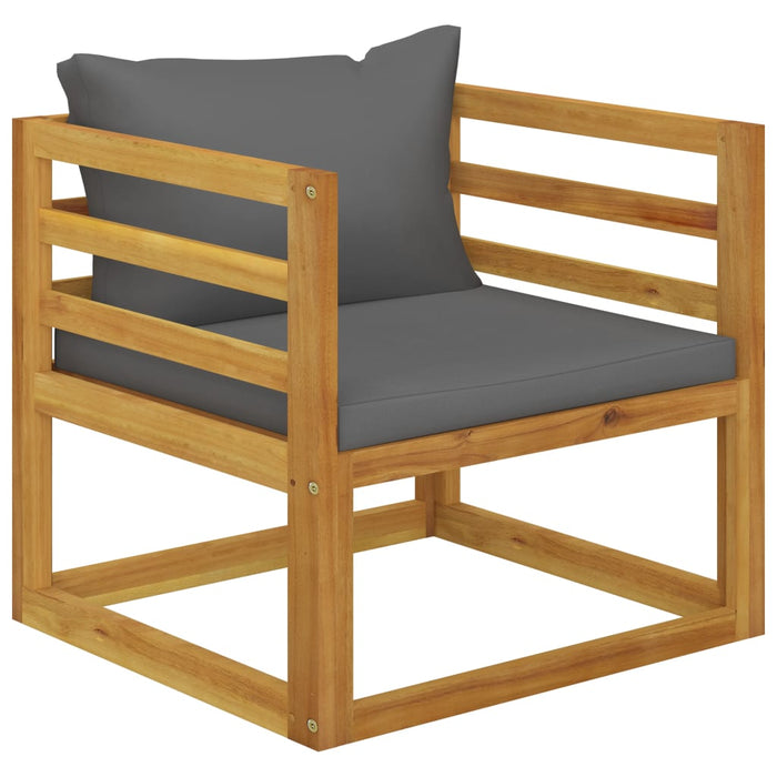 Gartenlounge Olivia mit Sessel und Auflagen aus Massivholz Akazie