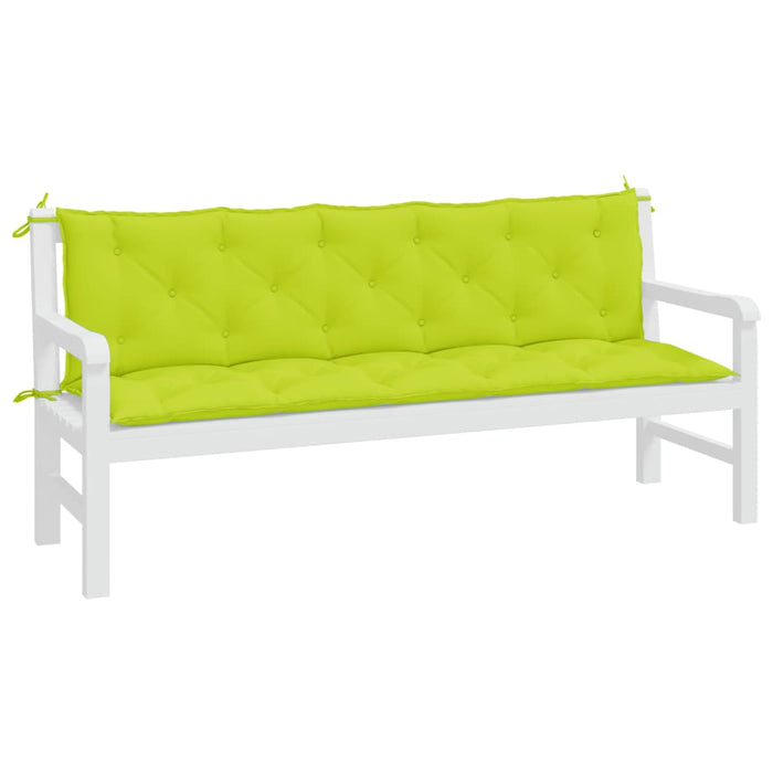 Gartenbank-Auflagen 2 Stk. Hellgrün 180x50x7 cm Oxford-Gewebe