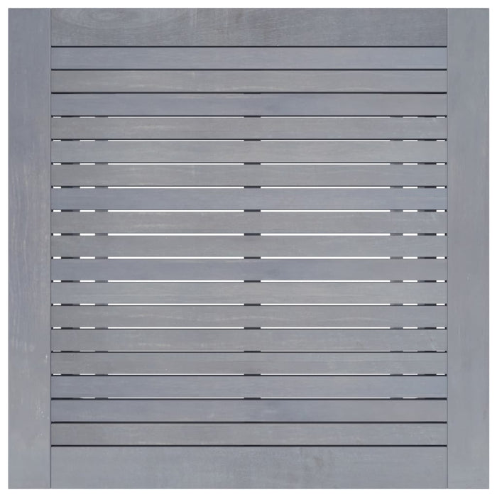 5-tlg. Garten-Essgruppe Grau Massivholz Akazie