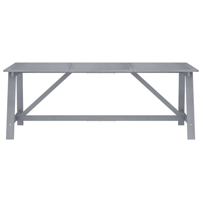 7-tlg. Garten-Essgruppe Grau Massivholz Akazie