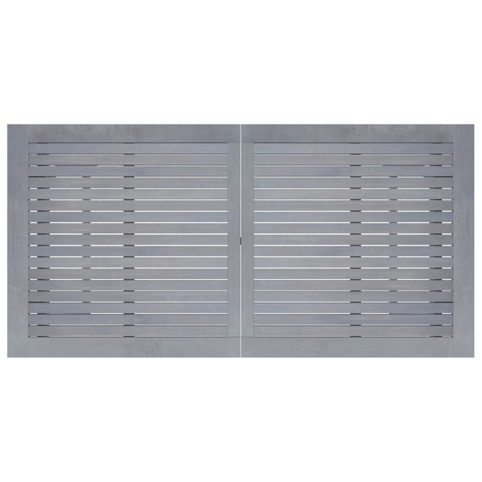 7-tlg. Garten-Bar-Set Grau Massivholz Akazie