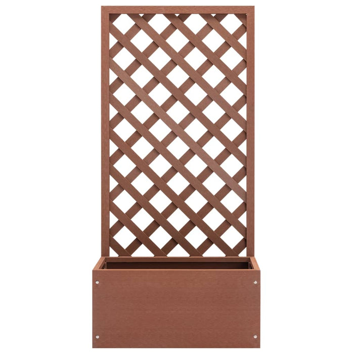 Blumenkasten mit Rankgitter 65x30x135 cm WPC