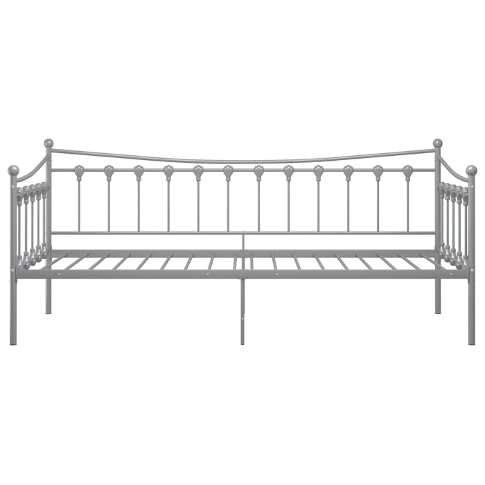 Schlafsofa Bettgestell Grau Metall 90x200 cm