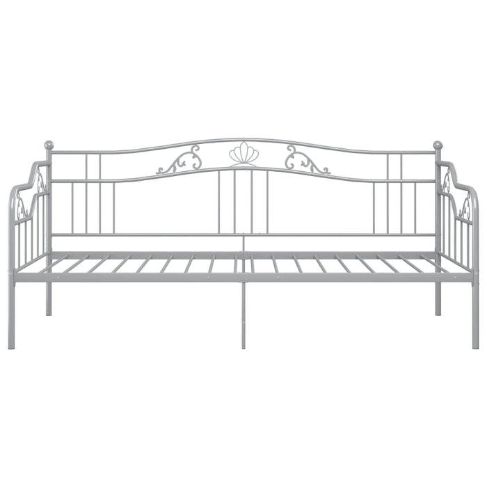 Schlafsofa Bettgestell Grau Metall 90x200 cm