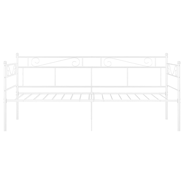 Schlafsofa Bettgestell Weiß Metall 90x200 cm