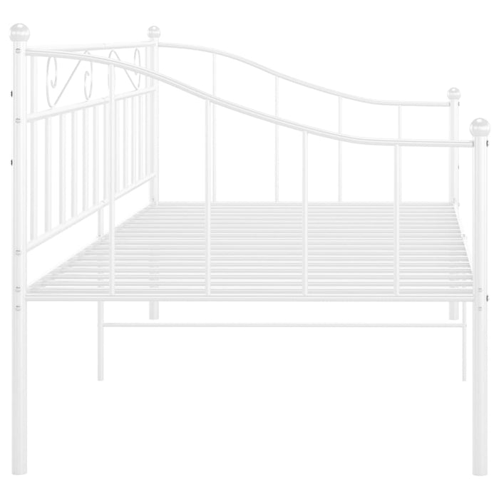 Schlafsofa Bettgestell Weiß Metall 90x200 cm