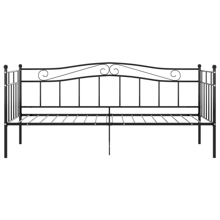 Schlafsofa Bettgestell Schwarz Metall 90x200 cm