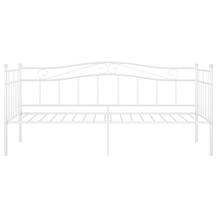 Schlafsofa Bettgestell Weiß Metall 90x200 cm