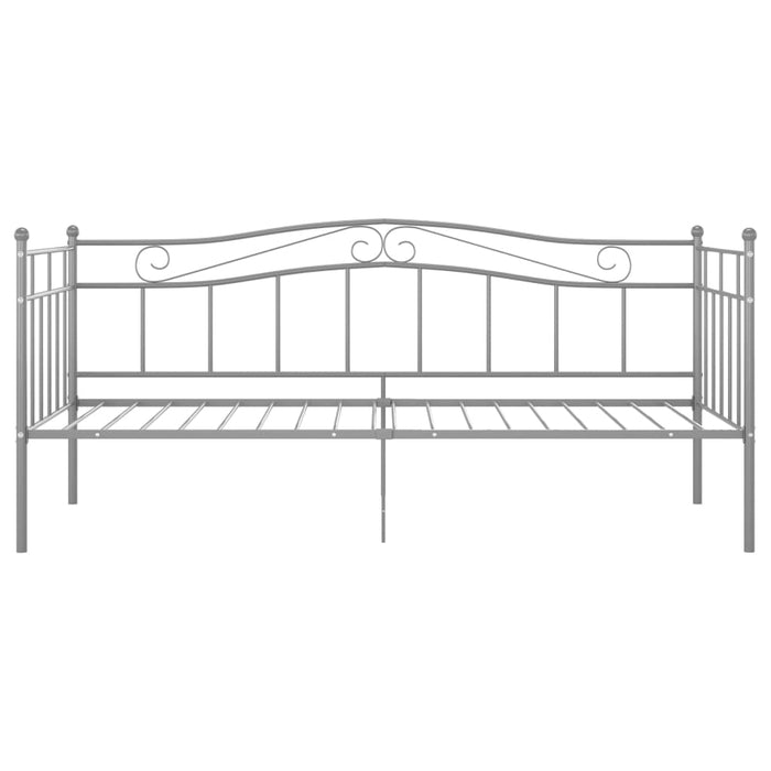 Schlafsofa Bettgestell Grau Metall 90x200 cm
