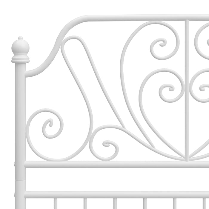 Bettgestell Weiß Metall 90x200 cm