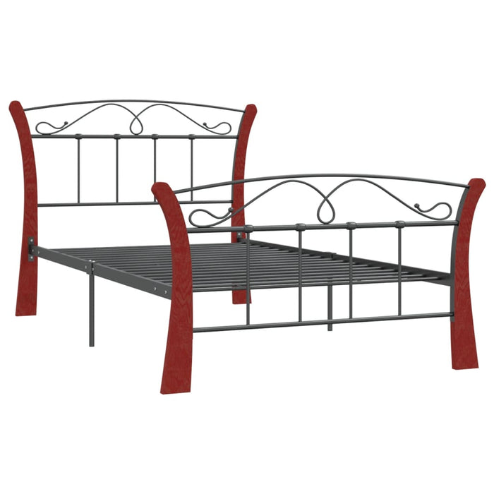 Bettgestell Schwarz Metall 100x200 cm