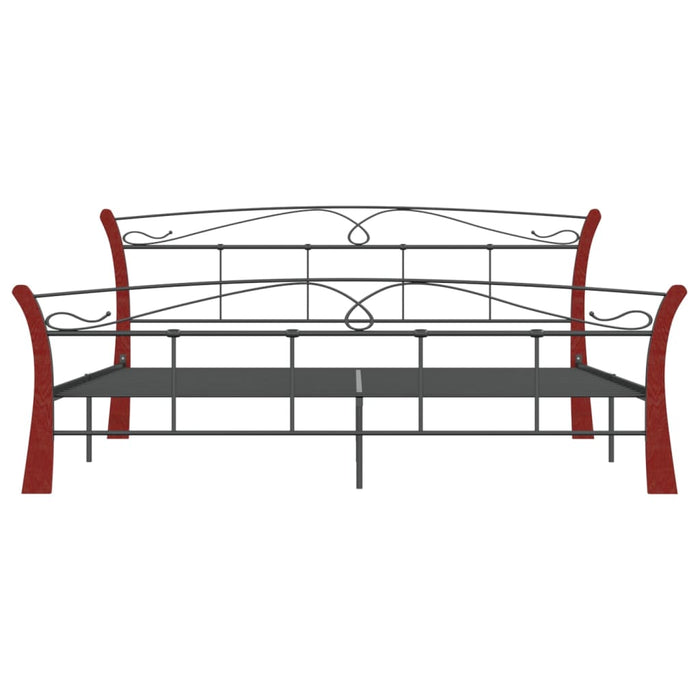 Bettgestell Schwarz Metall 200x200 cm