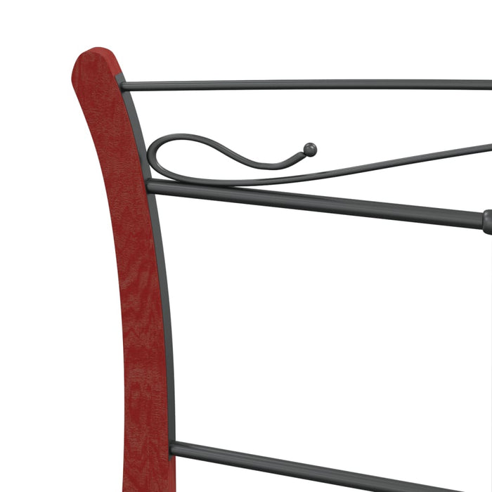 Bettgestell Schwarz Metall 200x200 cm