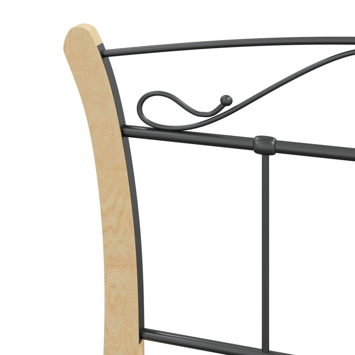 Bettgestell Schwarz Metall 100x200 cm