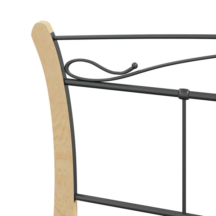 Bettgestell Schwarz Metall 180x200 cm