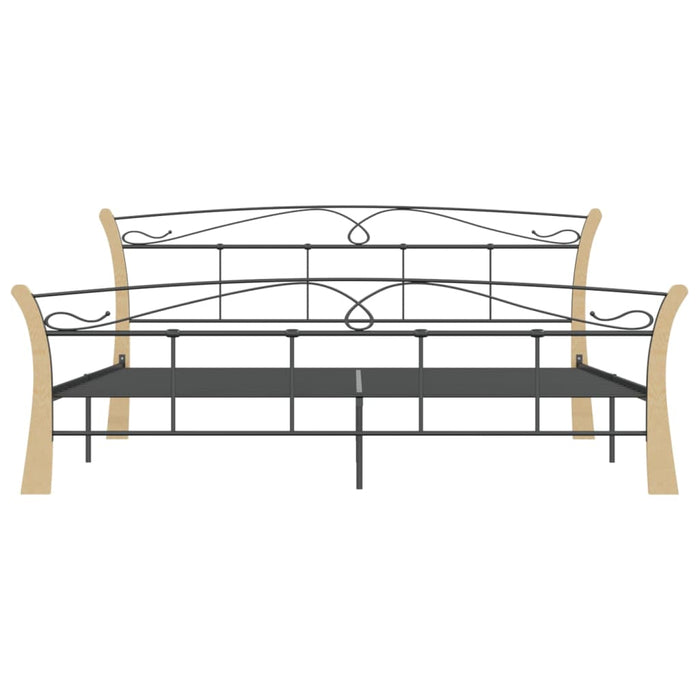 Bettgestell Schwarz Metall 200x200 cm