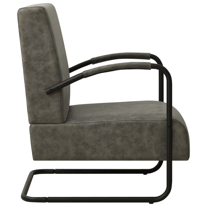 Sessel Grau Kunstleder