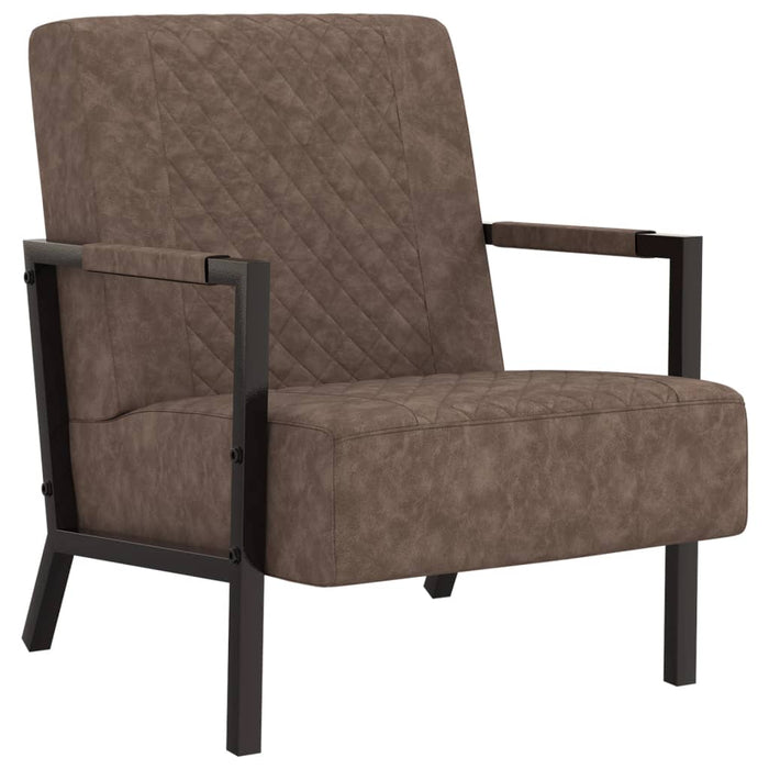 Sessel Dunkelbraun Kunstleder