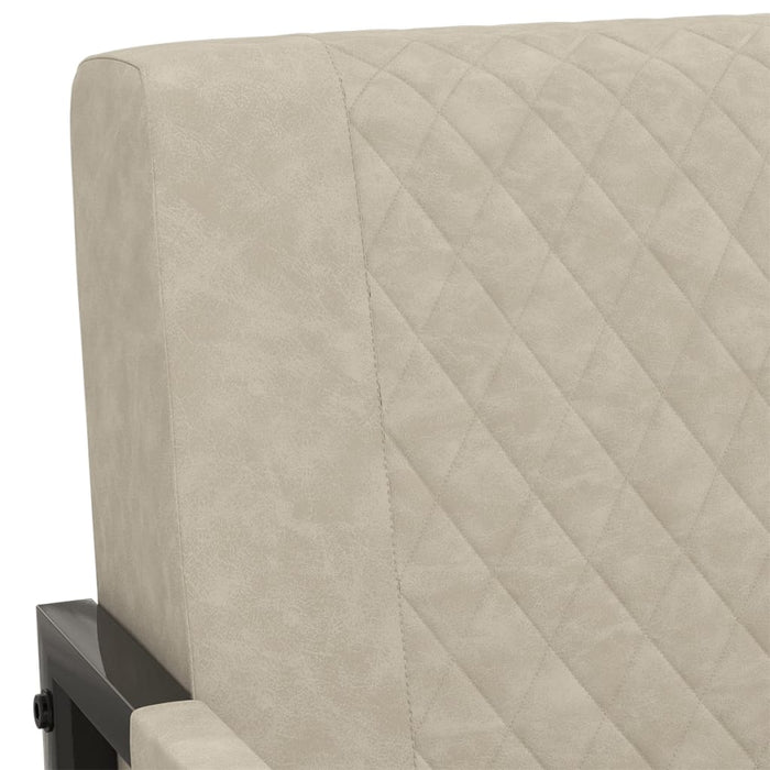 Armchair light gray faux leather