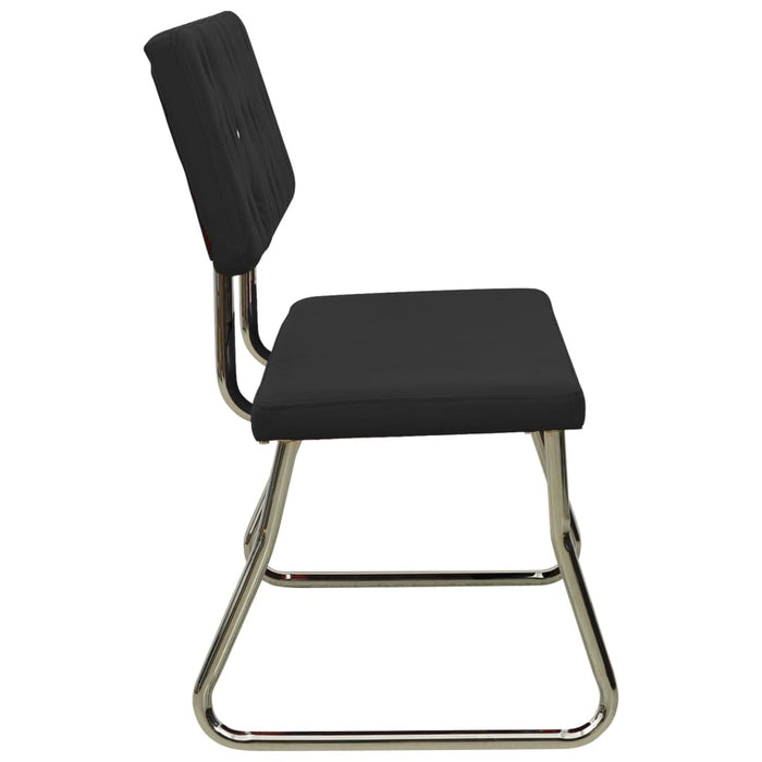 Sitzbank 110 cm Schwarz Kunstleder