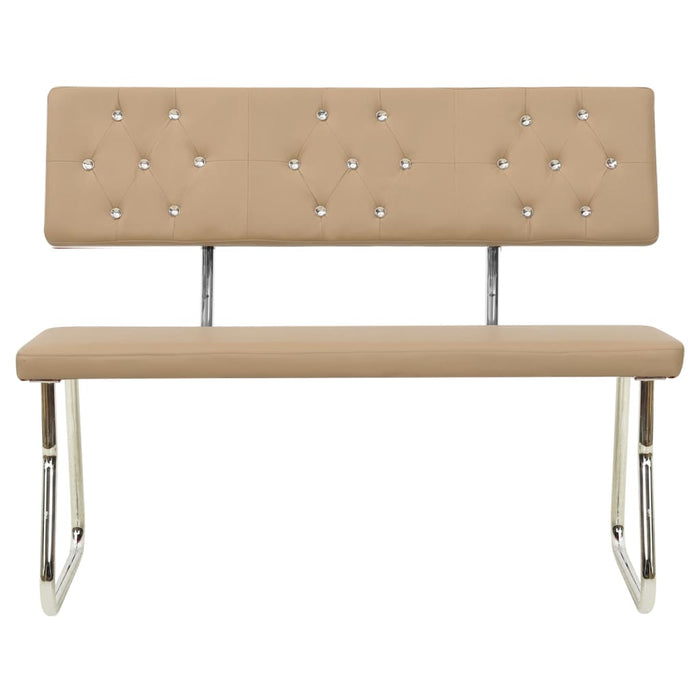 Sitzbank 110 cm Cappuccino-Braun Kunstleder