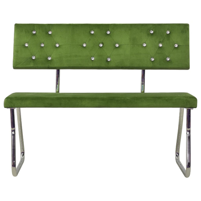 Bench 110 cm light green velvet