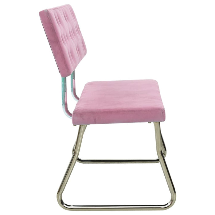 Sitzbank 110 cm Rosa Samt