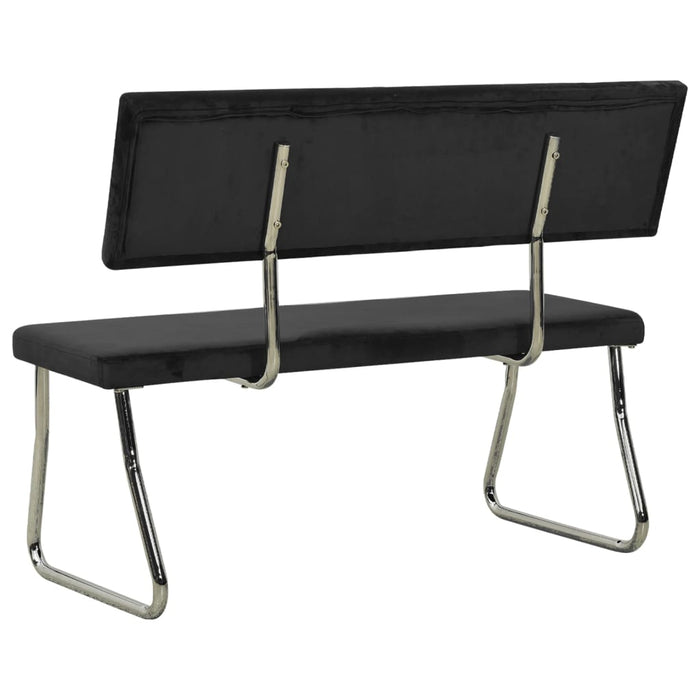 Sitzbank 110 cm Schwarz Samt