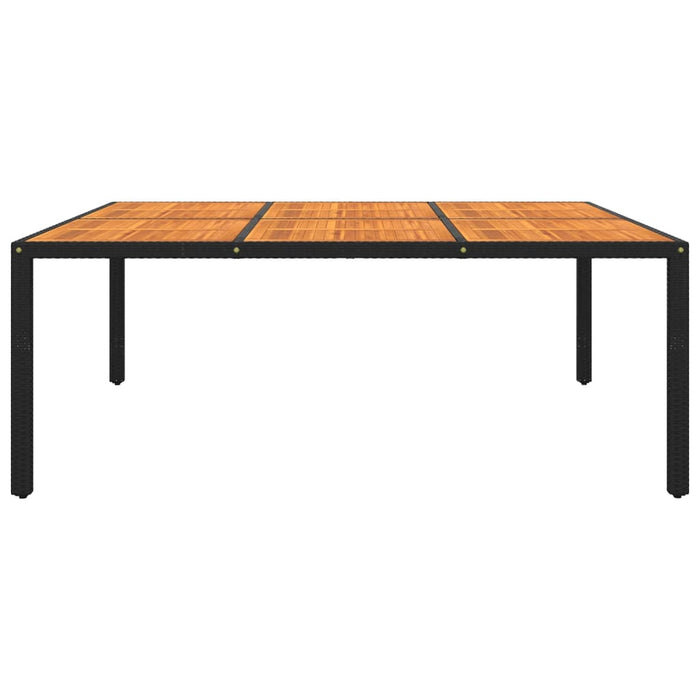 11-tlg. Garten-Essgruppe Poly Rattan Schwarz